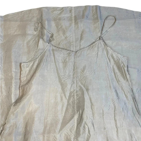 Peruvian Connection Margot Silk Tan “Alabaster” Midi Dress Medium • NWT - Picture 5 of 8